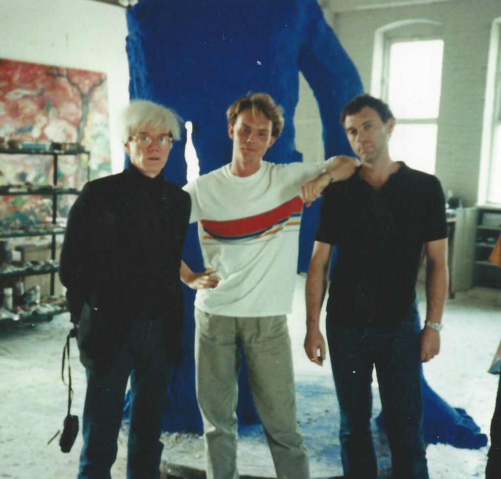 Andy Warhol, Stellan Holm och konstn&auml;ren Sandro Chia.