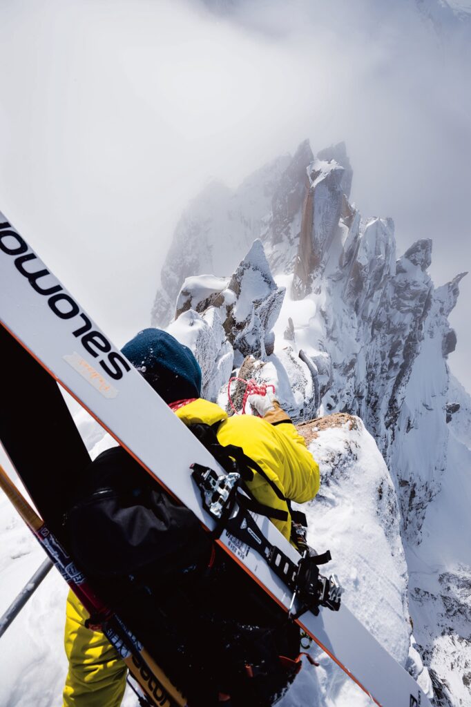 Andreas Fransson p&aring; Aiguille du Midi, Chamonix.