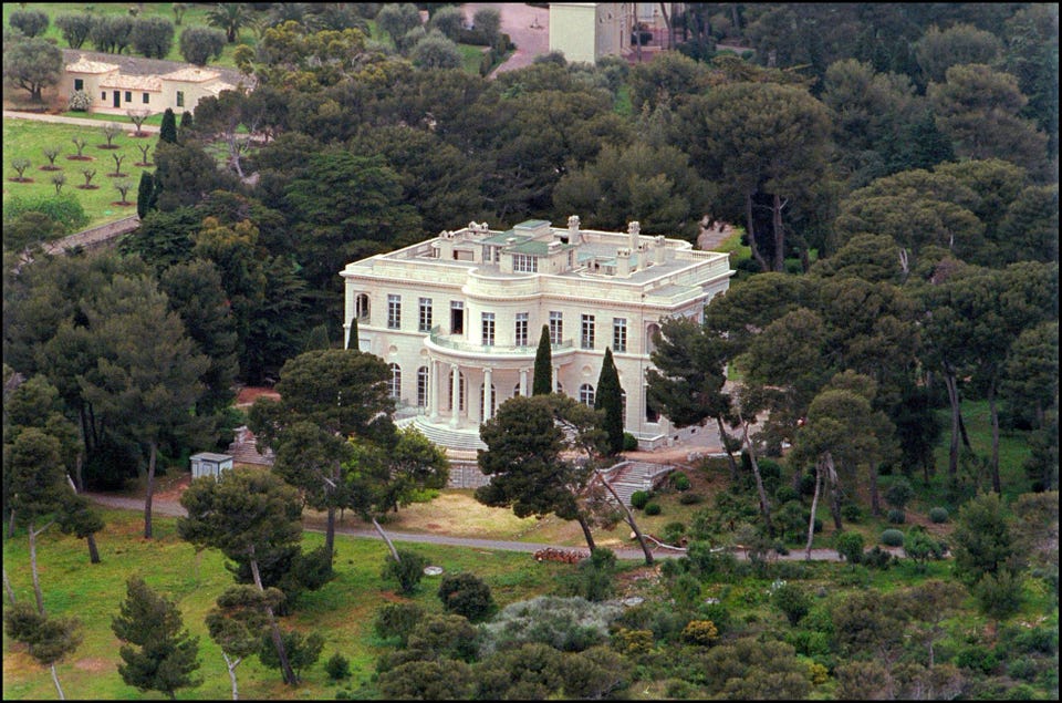 Roman Abramovichs Château de la Croë på 3 000 kvm i Cap d’Antibes i Frankrike.