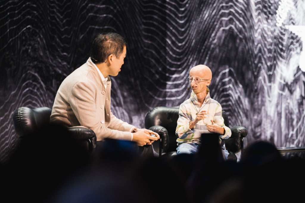 27-åringen Sammy Basso är världens äldsta som lever med sjukdomen Hutchinson-Gilford progeria syndrome.