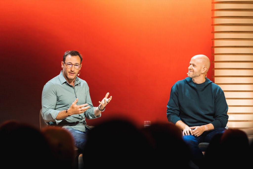 Simon Sinek, författare, och Daniel Ek.